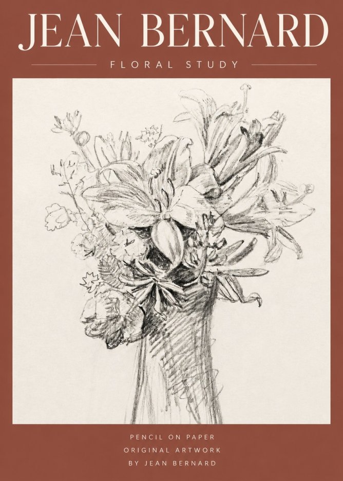 Jean Bernard Bouquet of Lilies No4 - Affiche