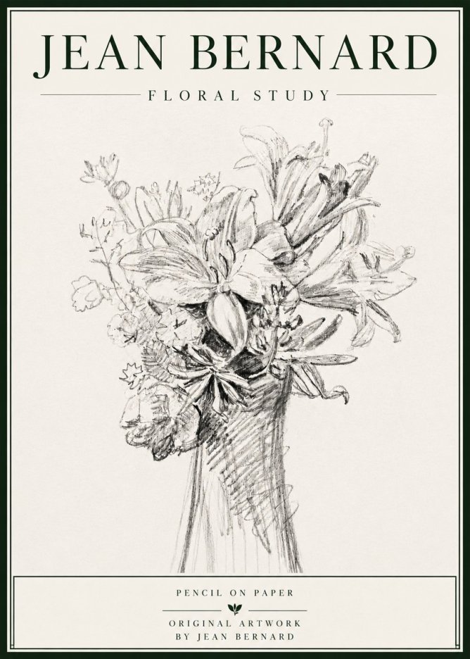 Jean Bernard Bouquet of Lilies No6 - Affiche