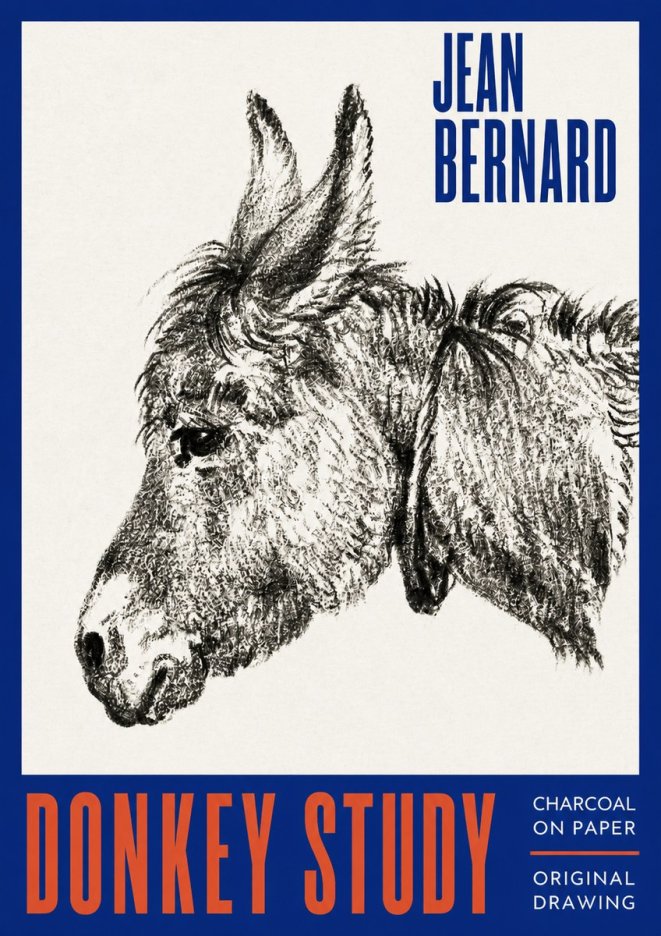 Jean Bernard Donkey Study III No2 - Affiche