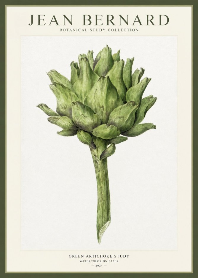 Jean Bernard Green Artichoke No2 - Affiche