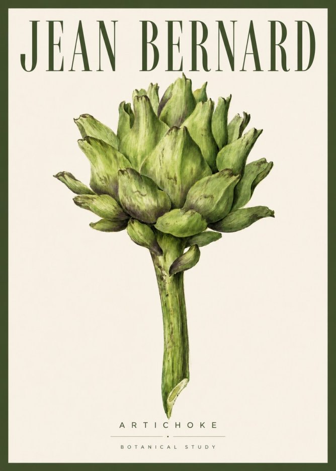 Jean Bernard Green Artichoke No5 - Affiche