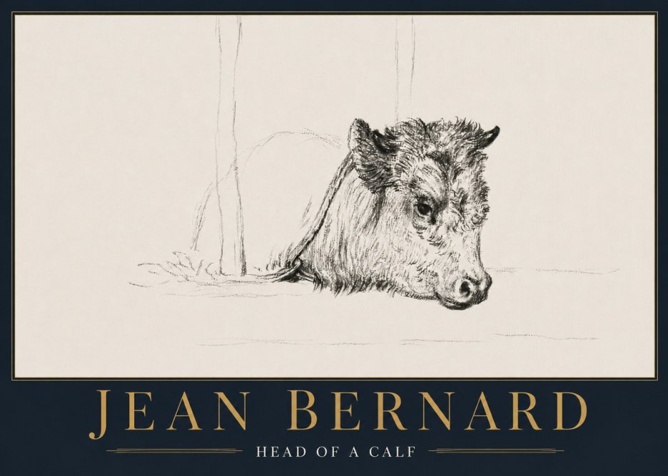 Jean Bernard Study of a Calf I No5 - Affiche