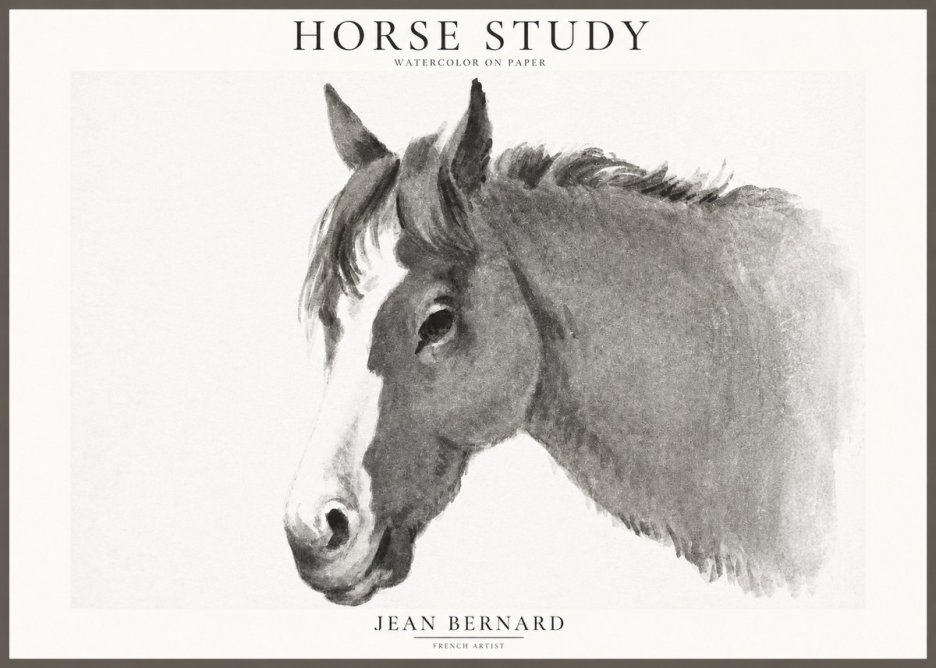 Jean Bernard Horse Study I No1 - Affiche