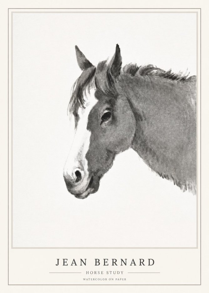 Jean Bernard Horse Study I No3 - Affiche