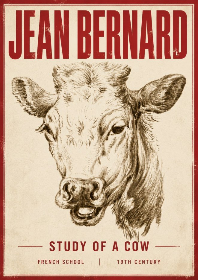Jean Bernard Study of a Cow IV No5 - Affiche