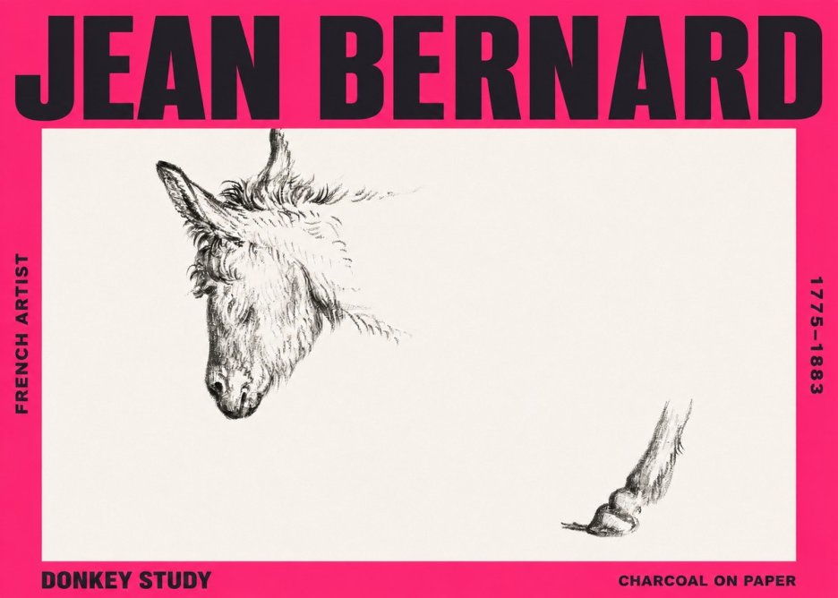 Jean Bernard Study of a Donkey II No3 - Affiche