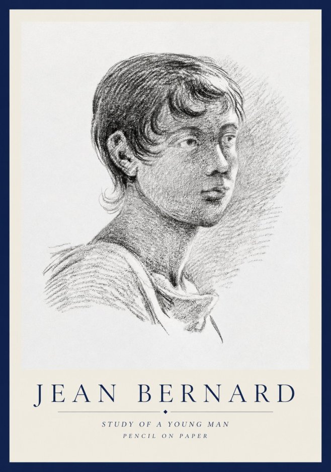 Jean Bernard Study of a Young Boy No3 - Affiche