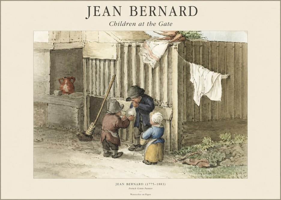 Jean Bernard Children at the Gate No1 - Affiche