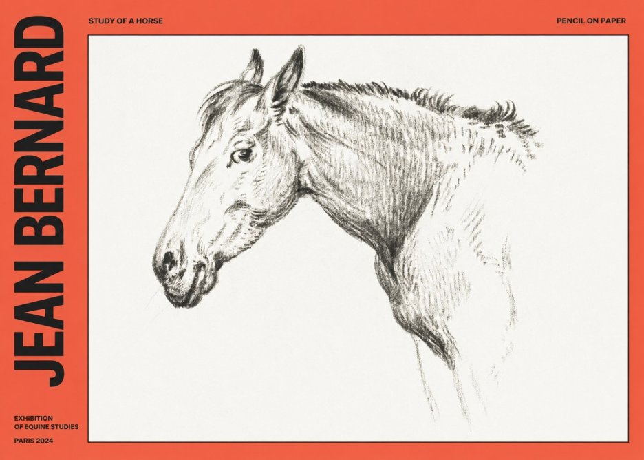 Jean Bernard Study of a Horse VI No5 - Affiche