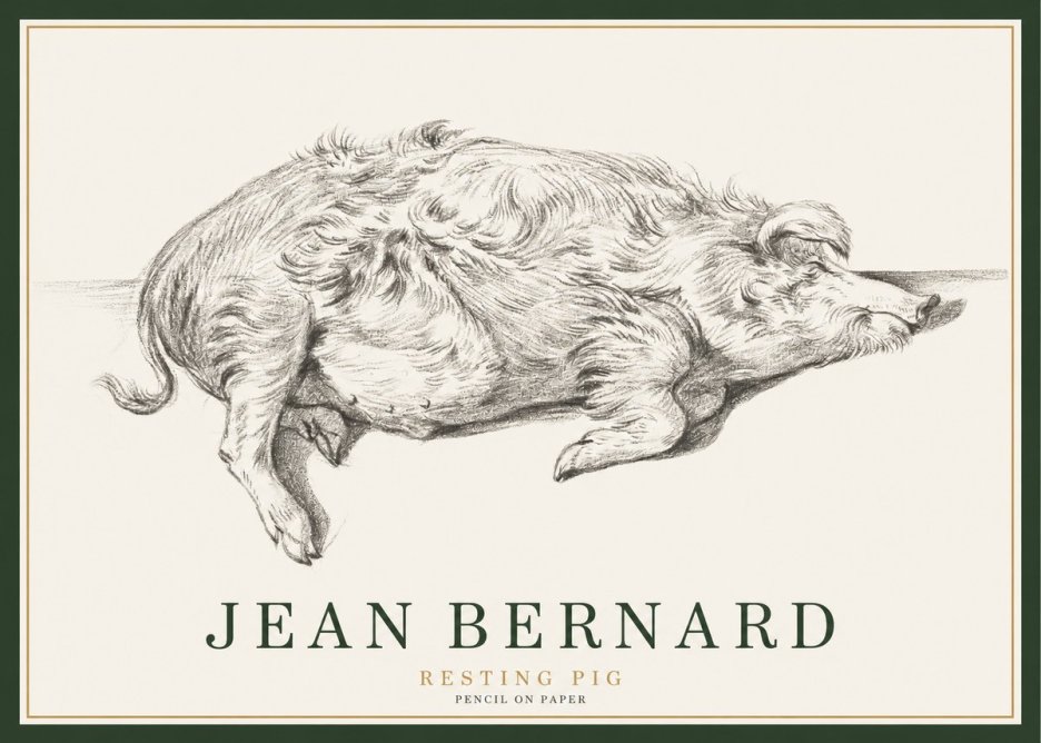 Jean Bernard Study of a Pig I No3 - Affiche