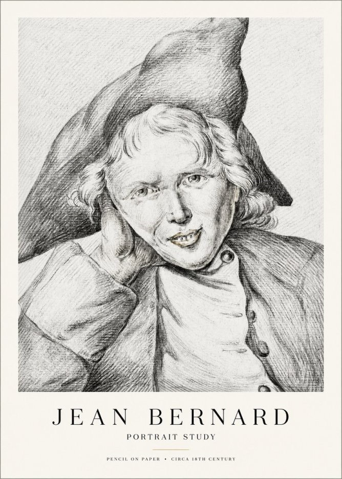 Jean Bernard Portrait Study VII No1 - Affiche