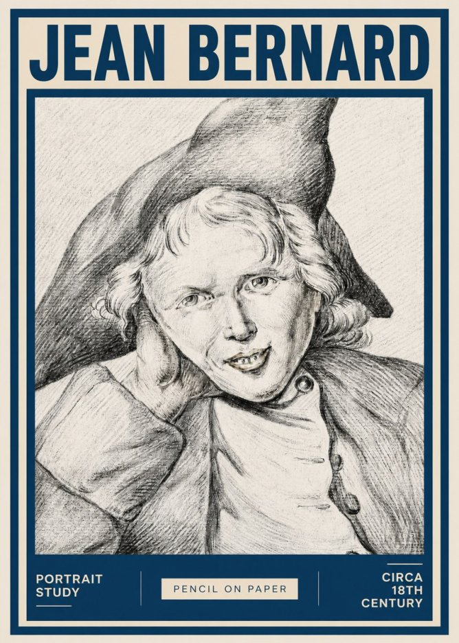 Jean Bernard Portrait Study VII No3 - Affiche
