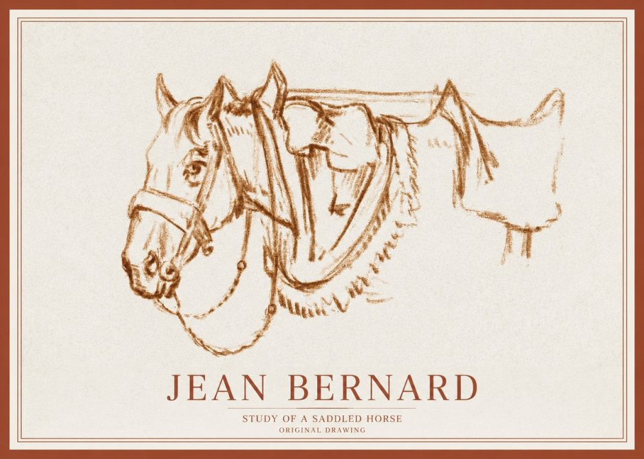 Jean Bernard Study of a Horse VII No3 - Affiche