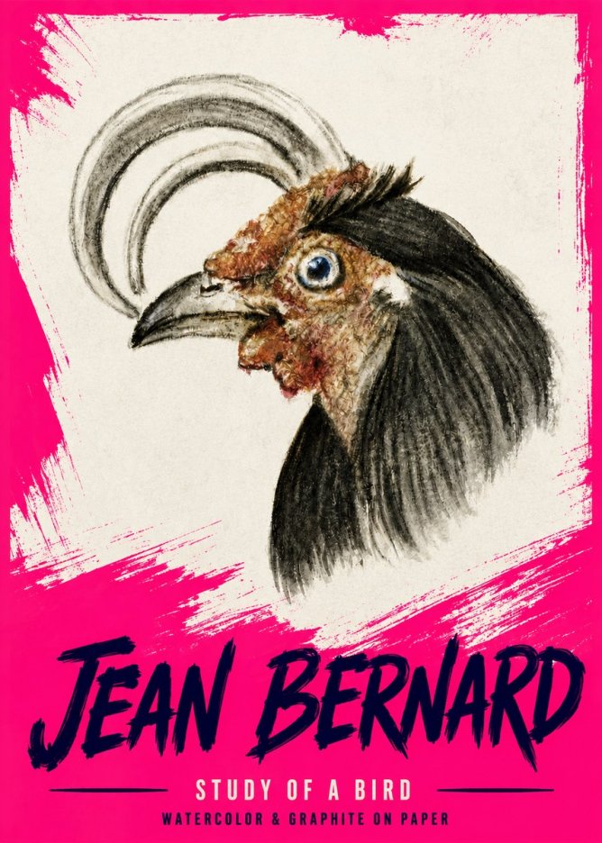 Jean Bernard Rooster Study No6 - Affiche