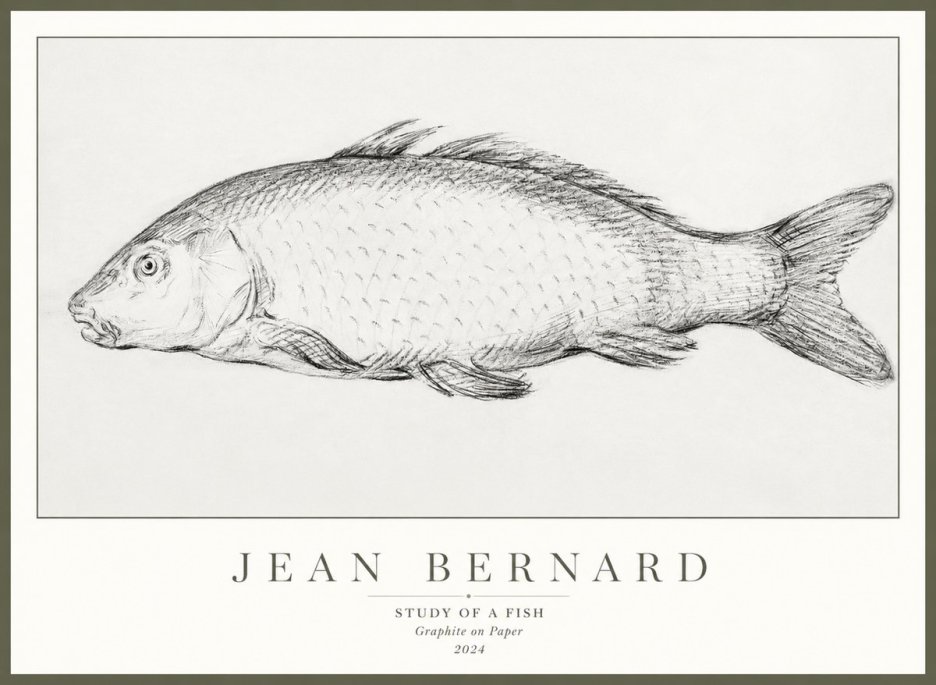 Jean Bernard Study of a Fish III No3 - Affiche