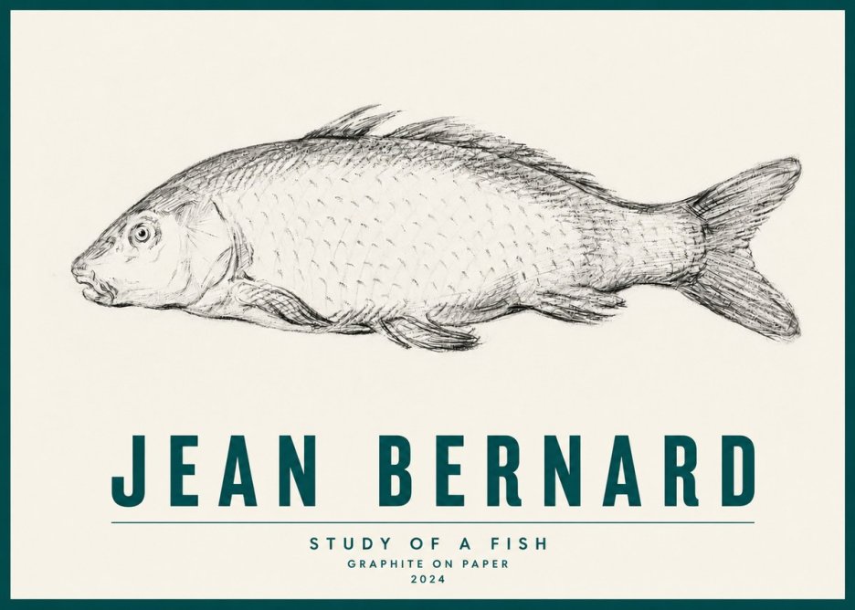 Jean Bernard Study of a Fish III No5 - Affiche