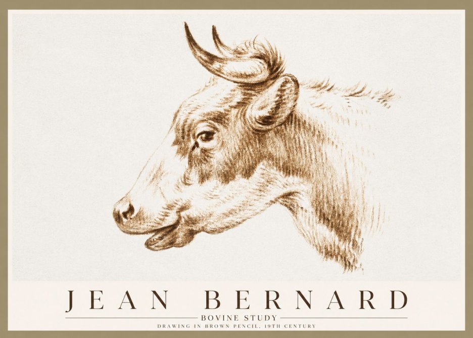 Jean Bernard Bovine Study II No1 - Affiche
