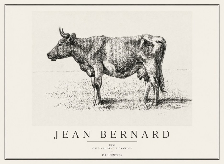 Jean Bernard Cow I No1 - Affiche