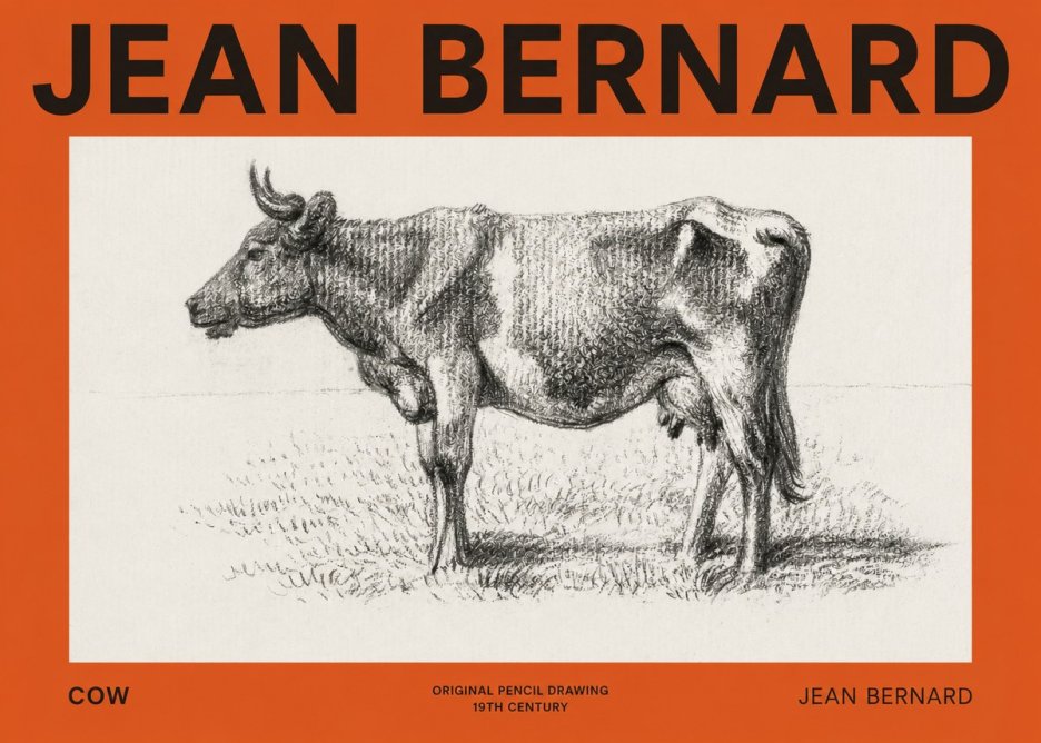 Jean Bernard Cow I No2 - Affiche