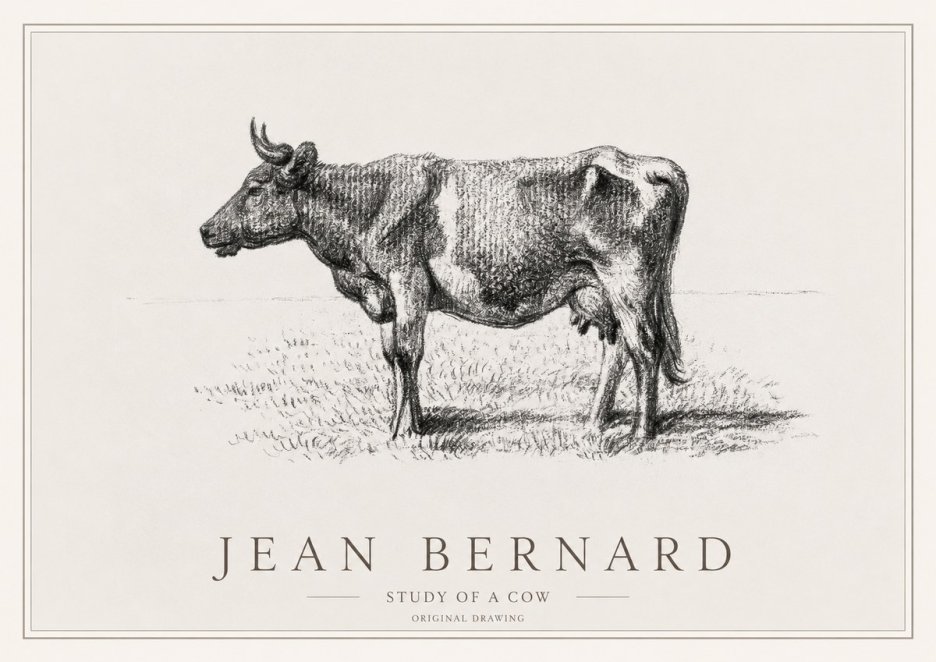 Jean Bernard Cow I No3 - Affiche