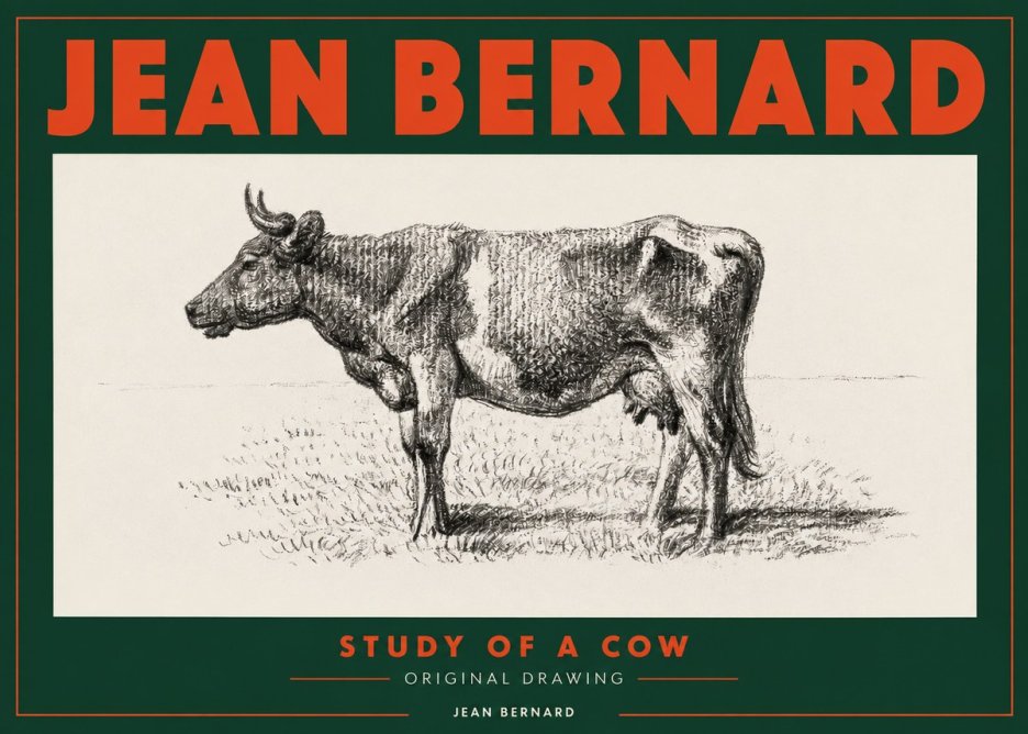 Jean Bernard Cow I No4 - Affiche