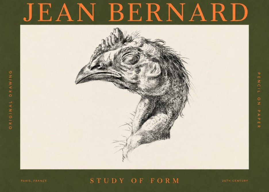 Jean Bernard Study of Form II No2 - Affiche