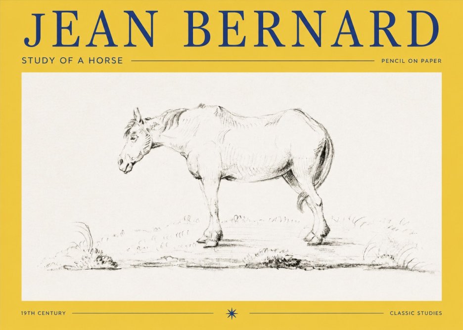 Jean Bernard Study of a Horse IX No2 - Affiche