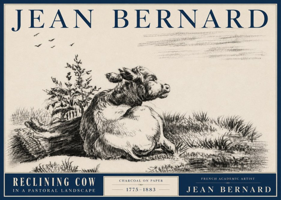 Jean Bernard Study of a Calf III No5 - Affiche