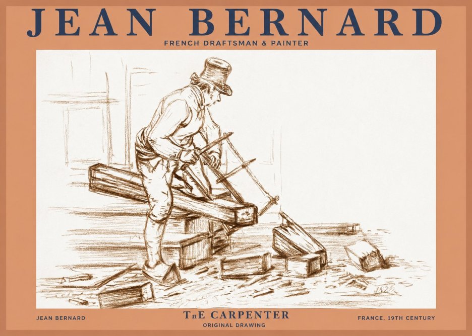 Jean Bernard The Carpenter No2 - Affiche