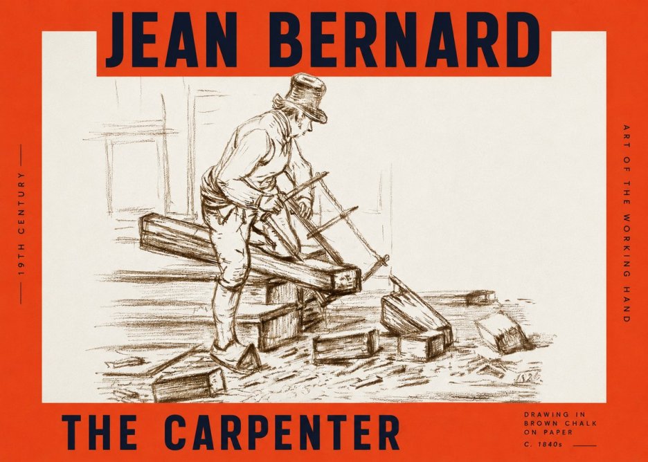 Jean Bernard The Carpenter No4 - Affiche
