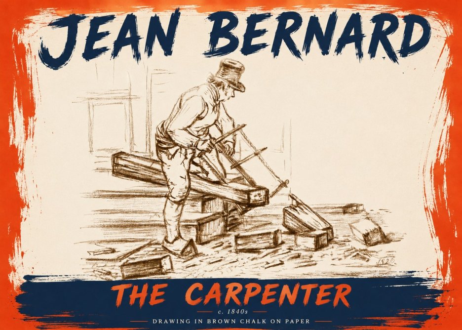 Jean Bernard The Carpenter No6 - Affiche