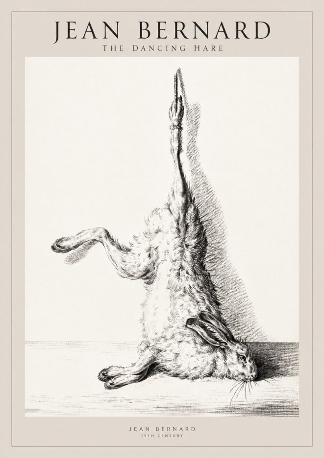 Jean Bernard The Dancing Hare No1 - Affiche