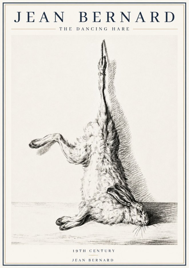 Jean Bernard The Dancing Hare No4 - Affiche