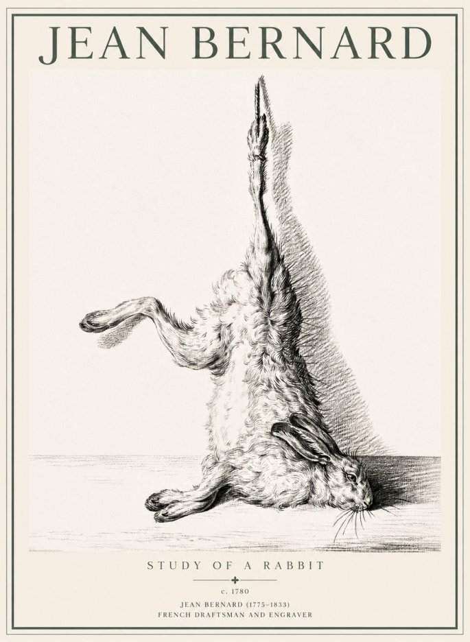 Jean Bernard The Dancing Hare No5 - Affiche