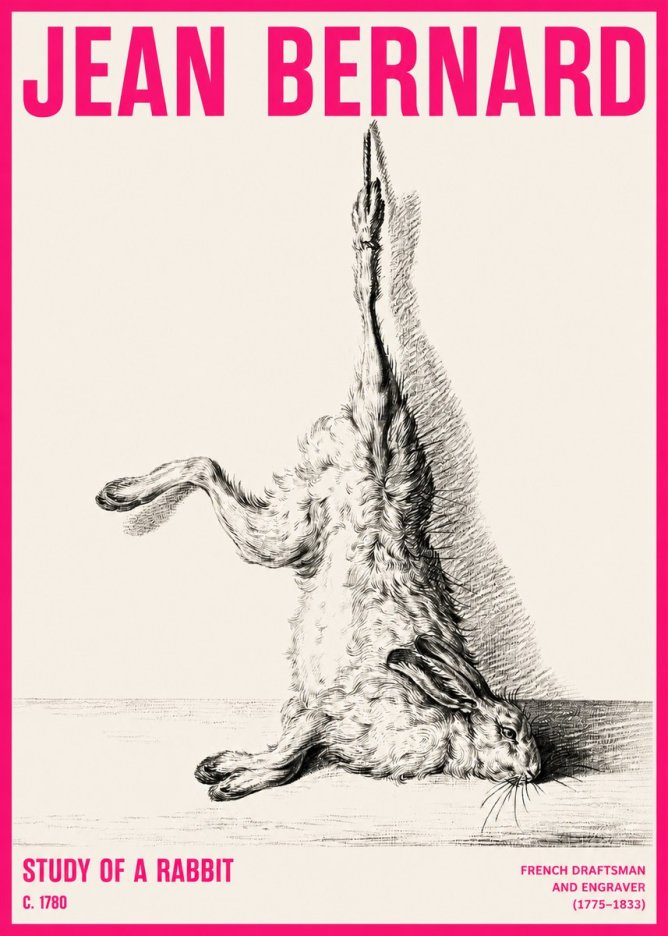 Jean Bernard The Dancing Hare No6 - Affiche