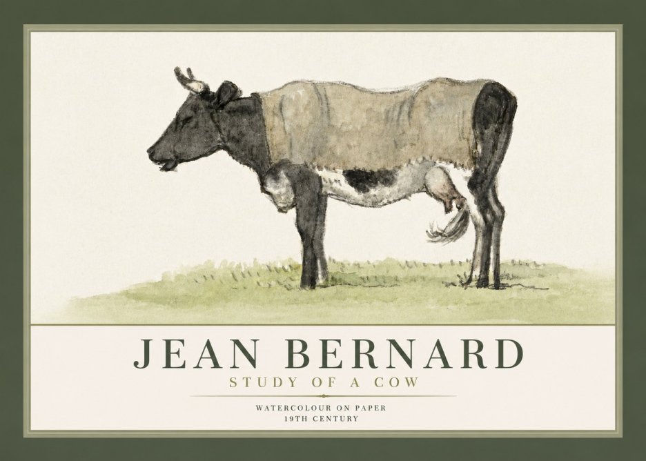 Jean Bernard Study of a Cow IX No3 - Affiche