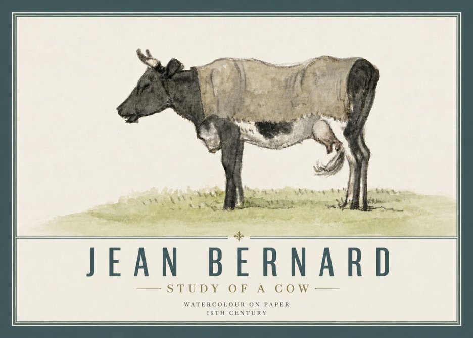 Jean Bernard Study of a Cow IX No5 - Affiche