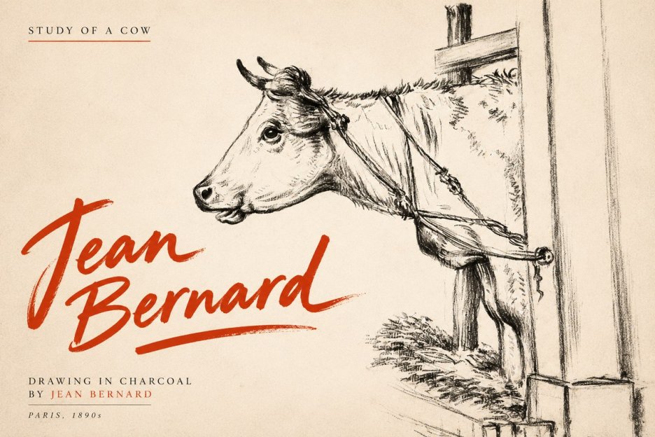 Jean Bernard Study of a Cow X No3 - Affiche