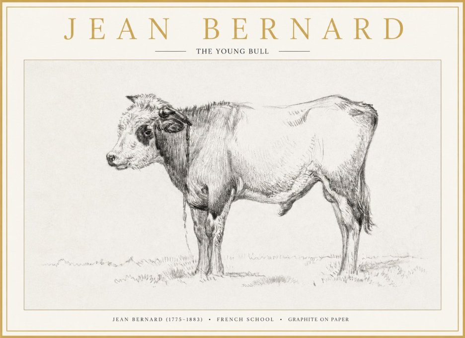 Jean Bernard The Young Bull No1 - Affiche