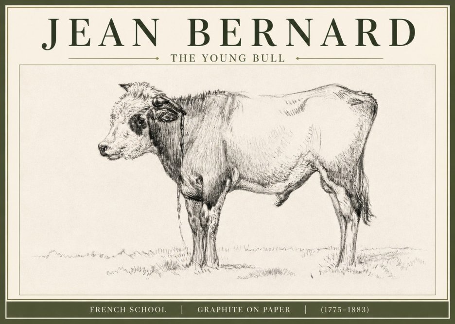 Jean Bernard The Young Bull No3 - Affiche