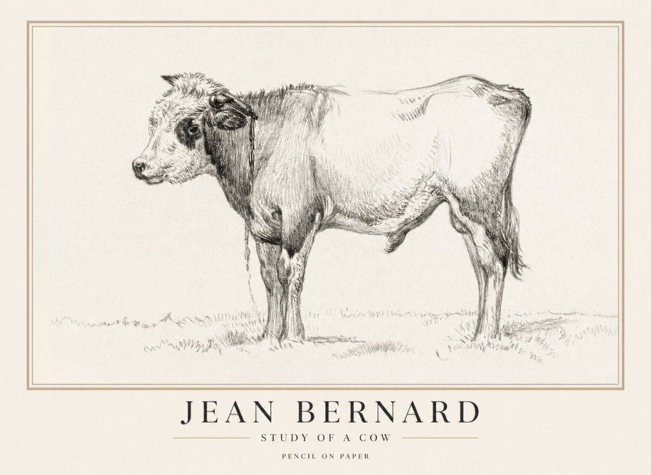 Jean Bernard The Young Bull No5 - Affiche