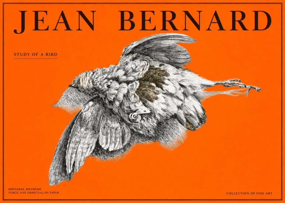 Jean Bernard Study of a Bird III No2 - Affiche