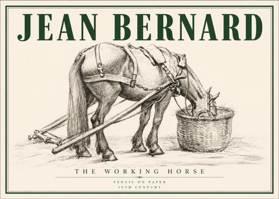Jean Bernard The Working Horse No3 - Affiche
