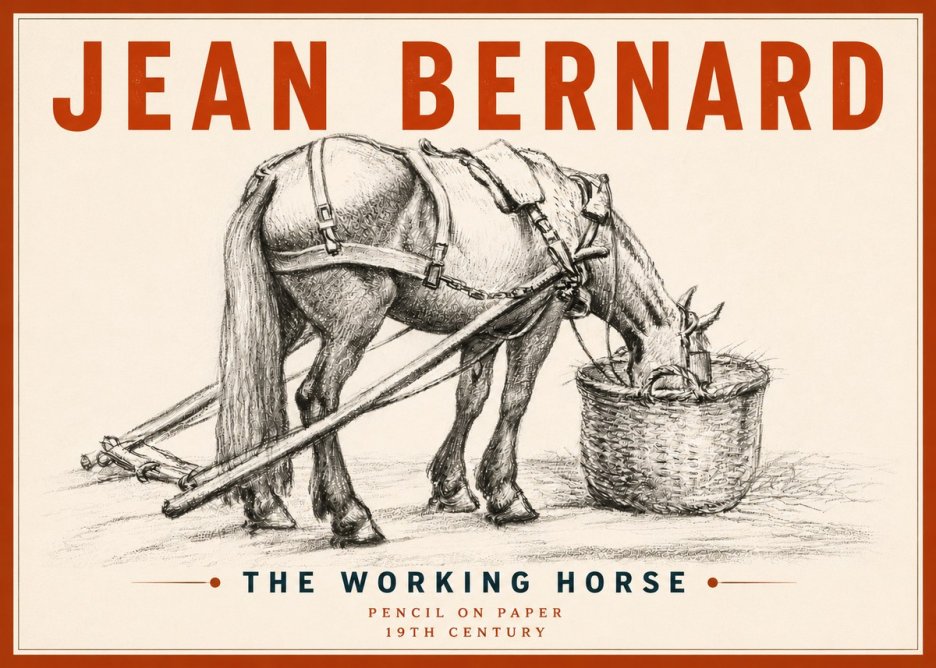 Jean Bernard The Working Horse No5 - Affiche