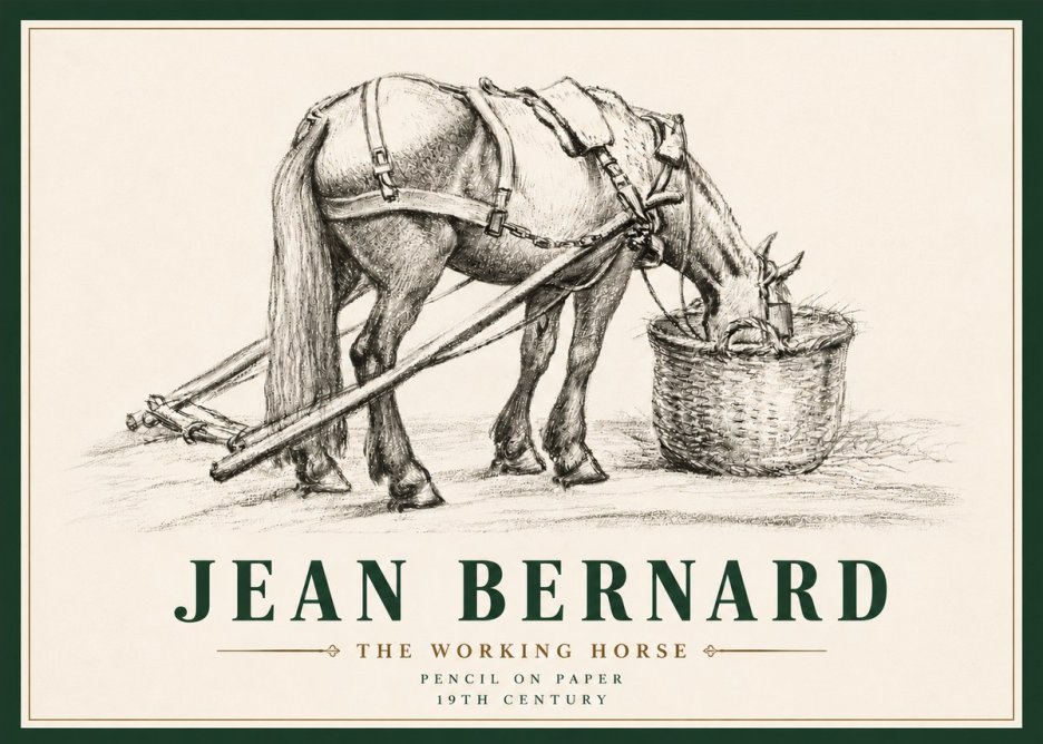 Jean Bernard The Working Horse No6 - Affiche