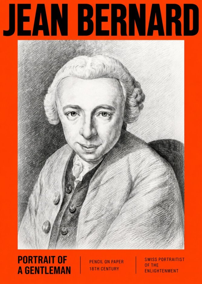 Jean Bernard Portrait of a Gentleman I No2 - Affiche