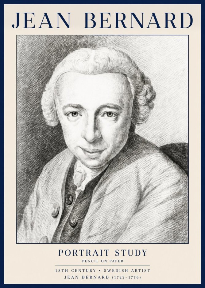 Jean Bernard Portrait of a Gentleman I No4 - Affiche