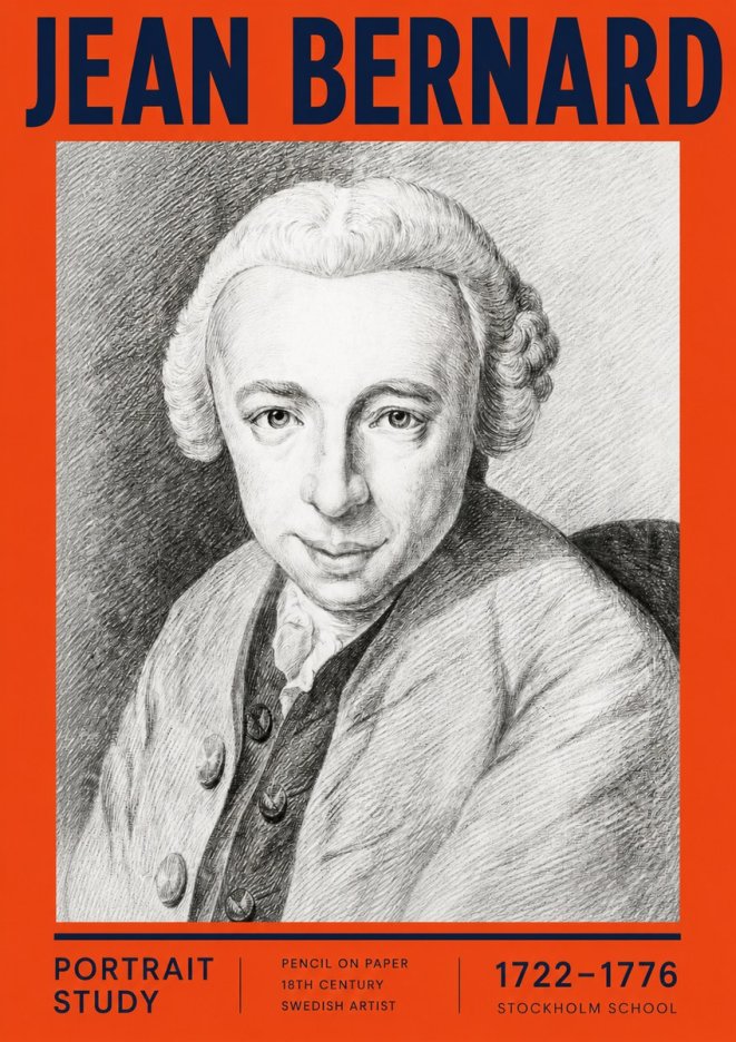 Jean Bernard Portrait of a Gentleman I No5 - Affiche