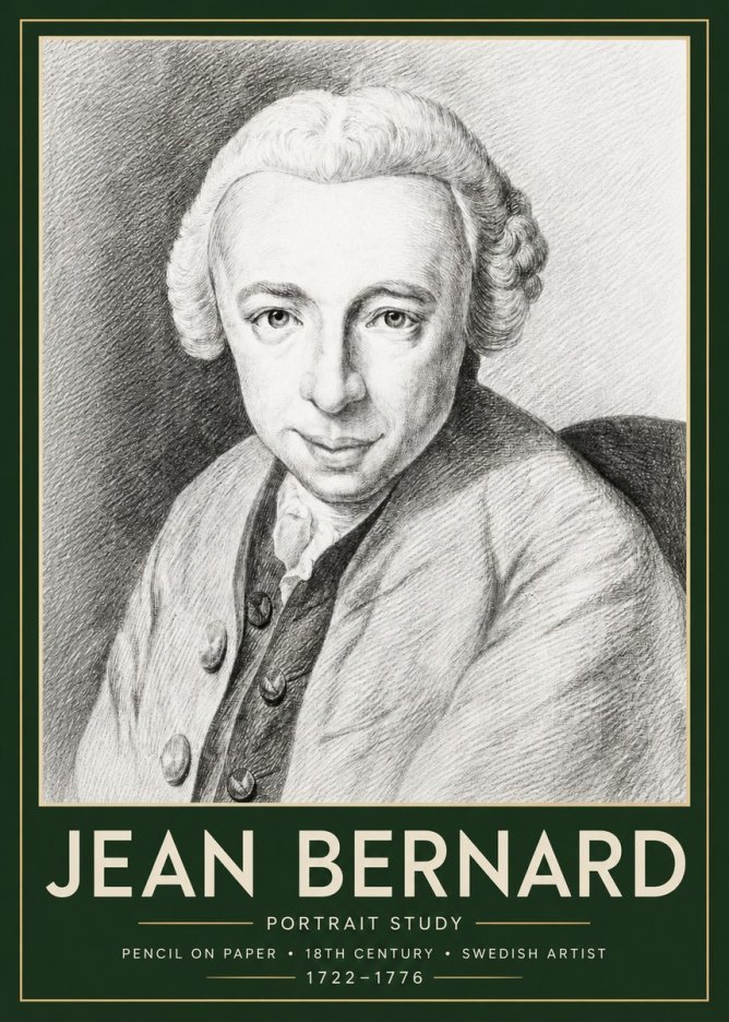 Jean Bernard Portrait of a Gentleman I No6 - Affiche