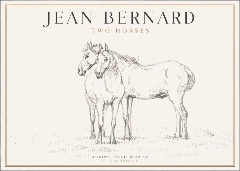 Jean Bernard Two Horses I No1 - Affiche